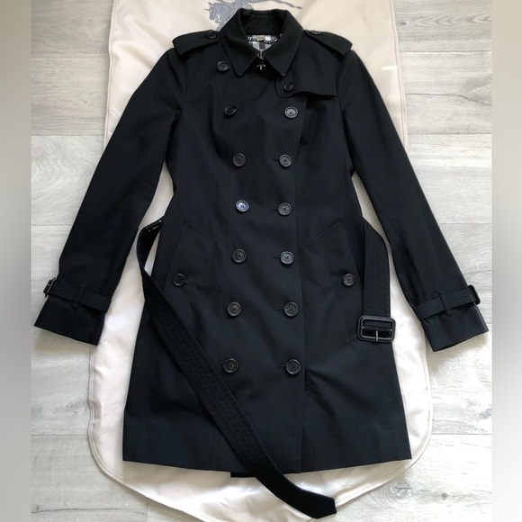 Burberry London heritage Sandringham black trench coat